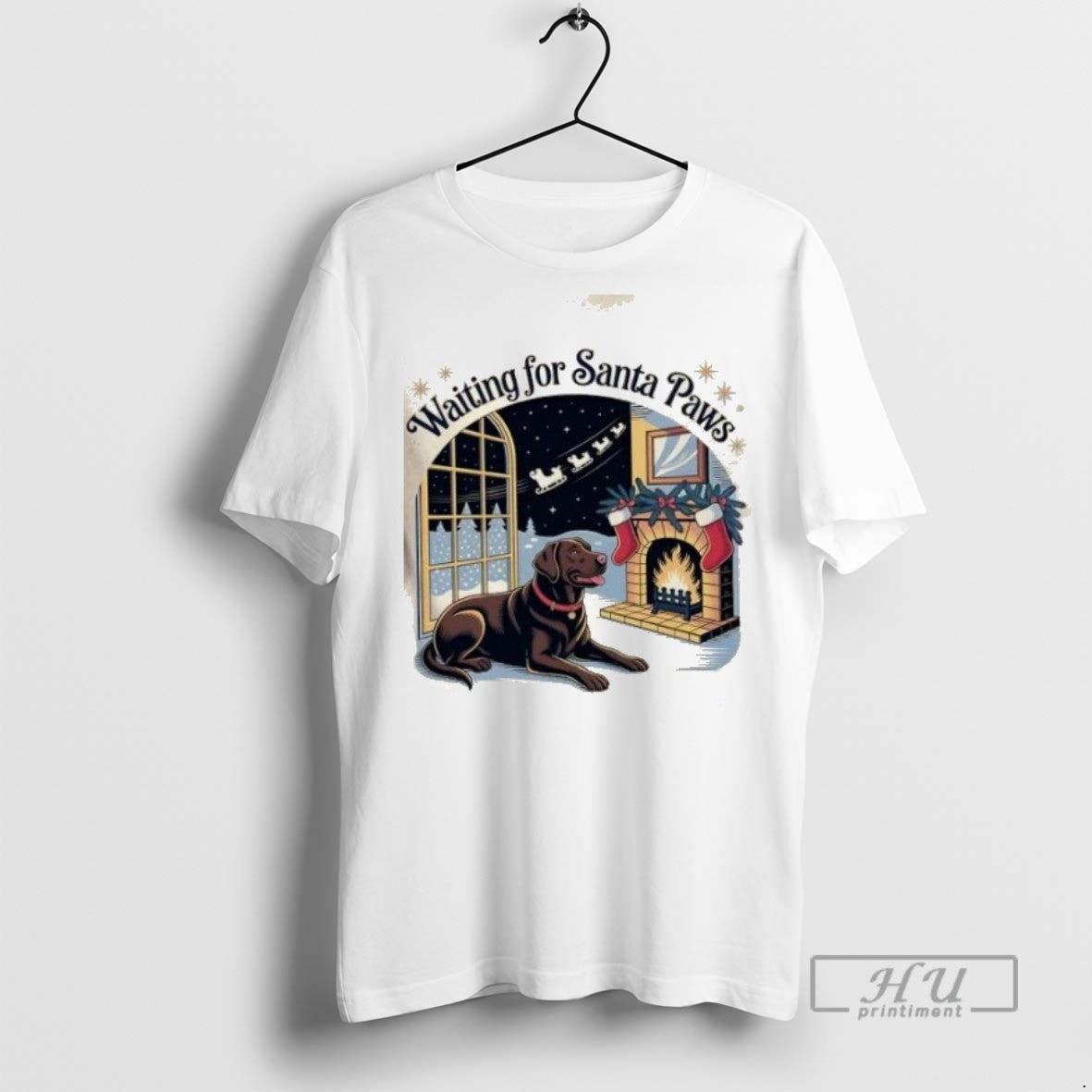 Limited Edition Labrador Santa Paws Christmas Graphic Tee Shirt Sweatshirt Hoodies