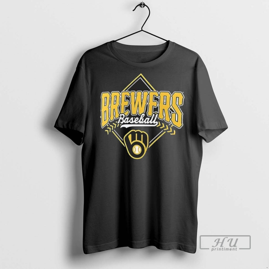 Limited Edition Milwaukee Brewers Baseball Diamond Big And Tall 2025 Graphic Tee Shirt Sweatshirt Hoodies