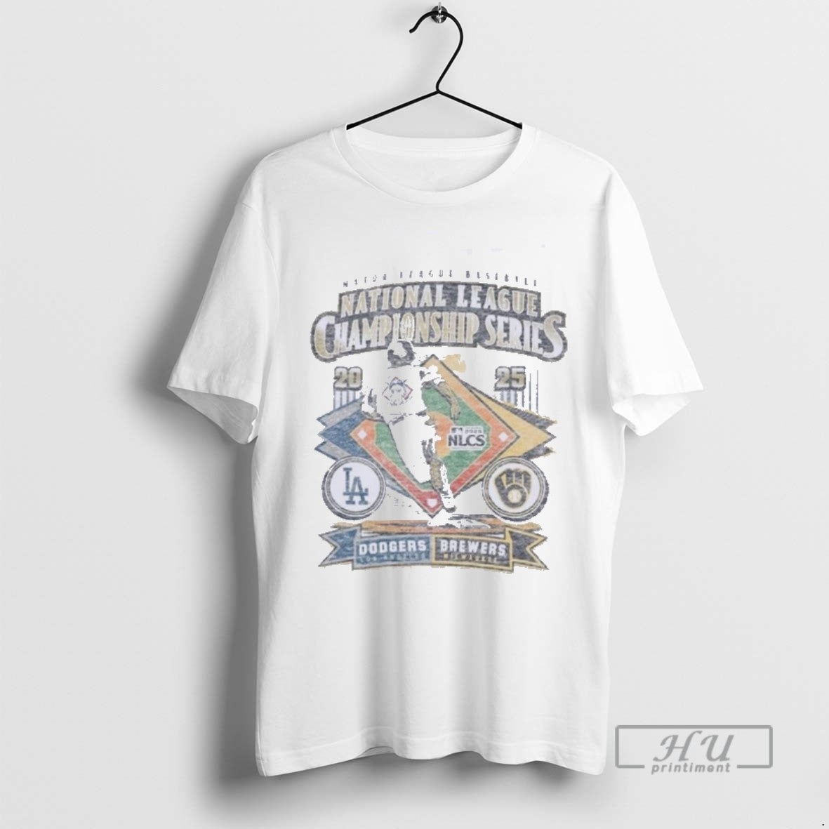 Limited Edition Milwaukee Brewers Vs La Dodgers 2025 Nlcs Match Up Dueling Franklin Graphic Tee