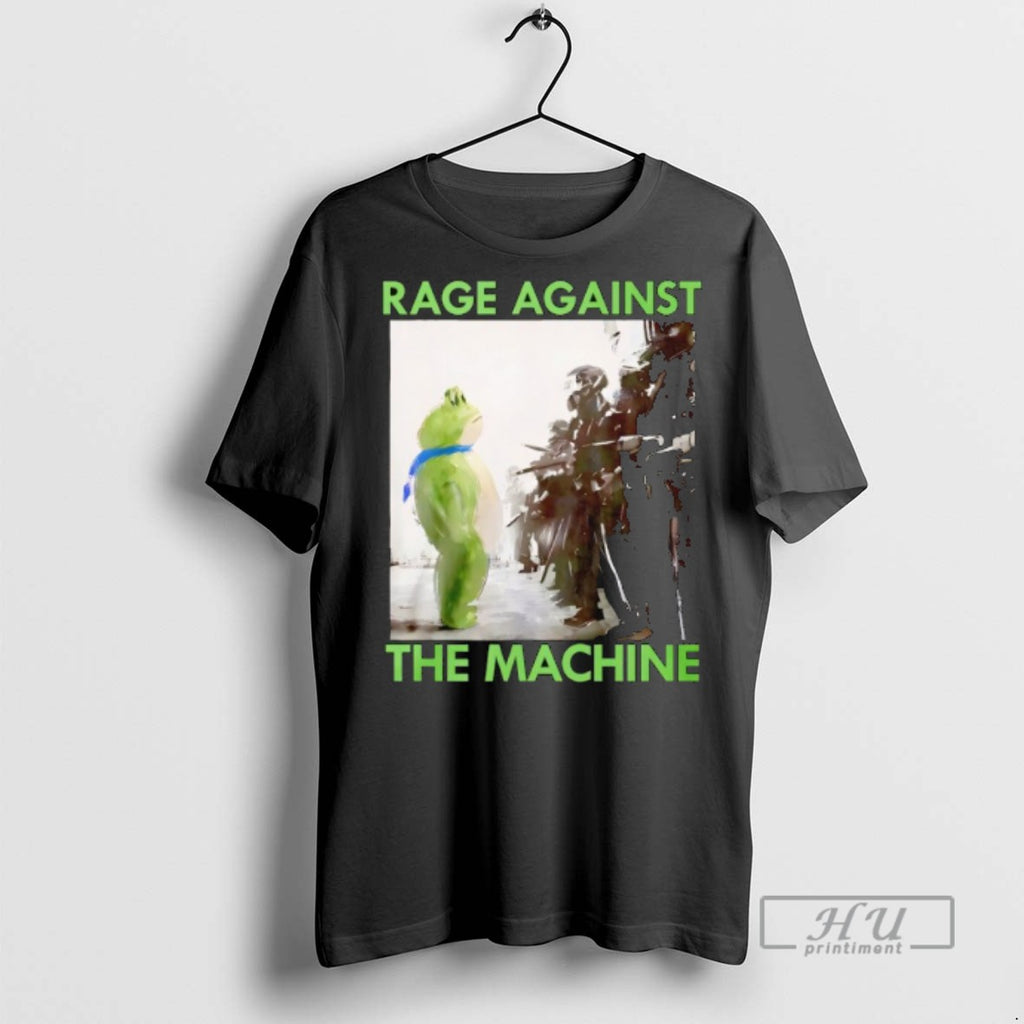 Limited Edition Rage Against The Machine Portland Frog Protest Anti Ice Graphic Tee Shirt
