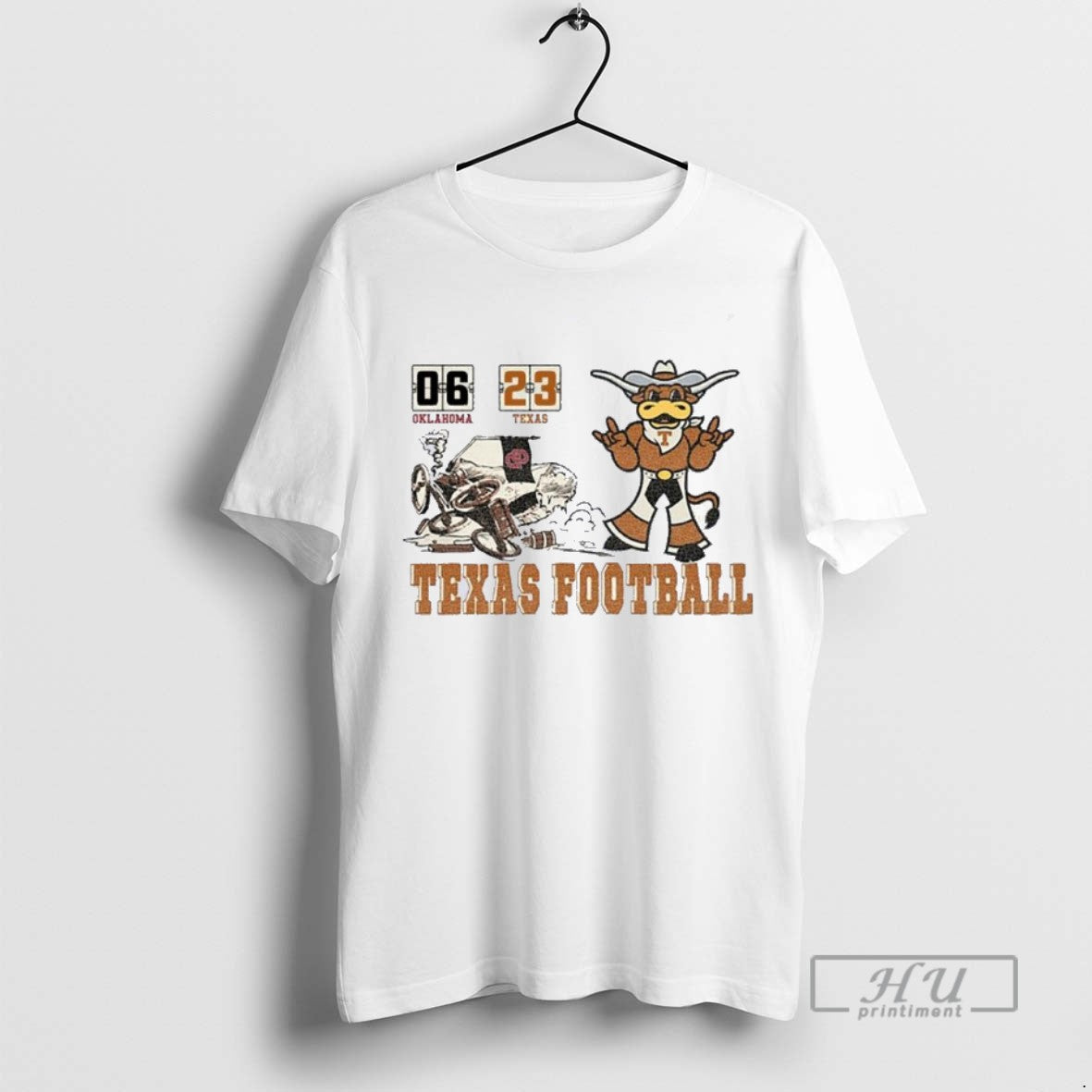 Limited Edition Red River Rivalry Texas Longhorns Beat Oklahoma Sooners 2025 Score Graphic