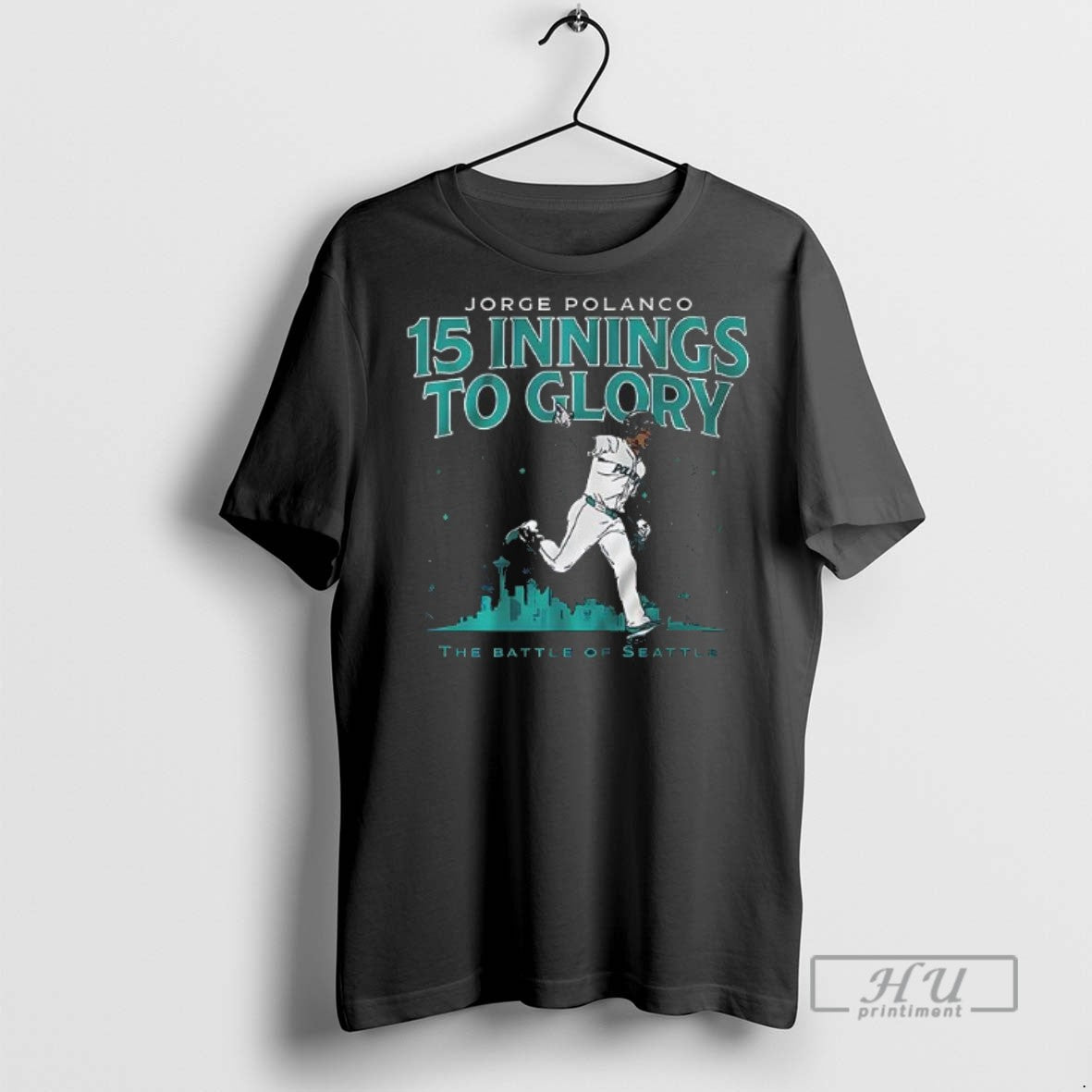 Limited Edition Seattle Mariners Jorge Polanco 15 Innings To Glory Mlb Graphic Tee Shirt