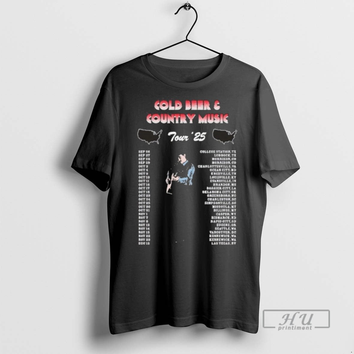 Limited Edition Zach Top Cold Beer And Country Music Tour 2025 Graphic Tee Shirt