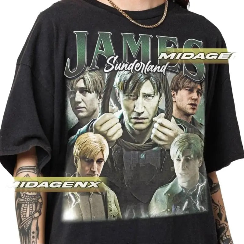 Limited James Sunderland Silent Hill 2 Vintage T-Shirt, Silent Hill 2 Remake Gift For Women and Man Unisex T-Shirt...