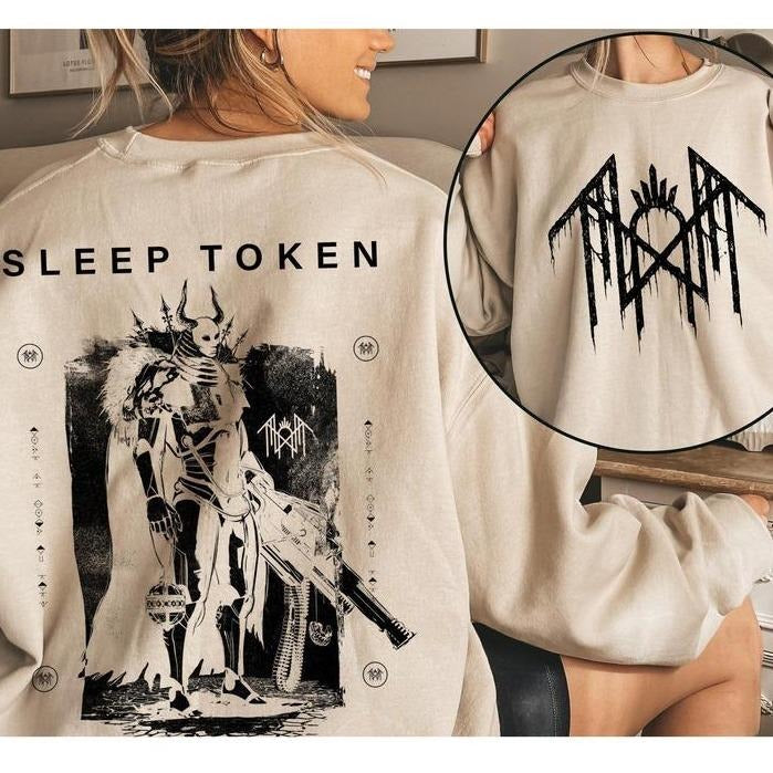 Limited Vintage Sleep Token Reaper Angel 2 Sides Vintage Rock Band Sleep Token Tour Fan T-Shirts, Hoodie, Sweatshirt