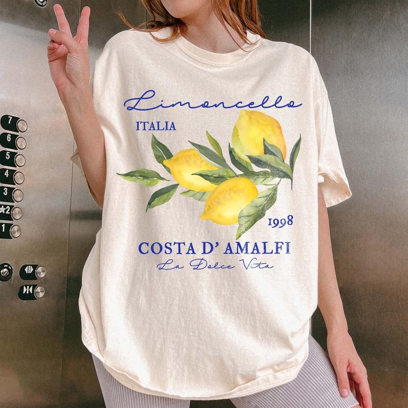 Limoncello La Dolce Vita Shirt, Lemon Shirt, Italy T-shirt, Coastal Granddaughter Aesthetic Amalfi Coast, Summer Gift...