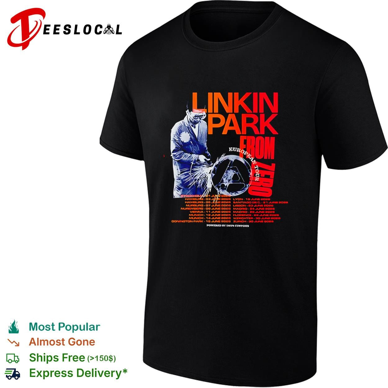 Linkin Park x Deus Ex Machine Madrid Spain 2026 Zero Metal Worker shirt