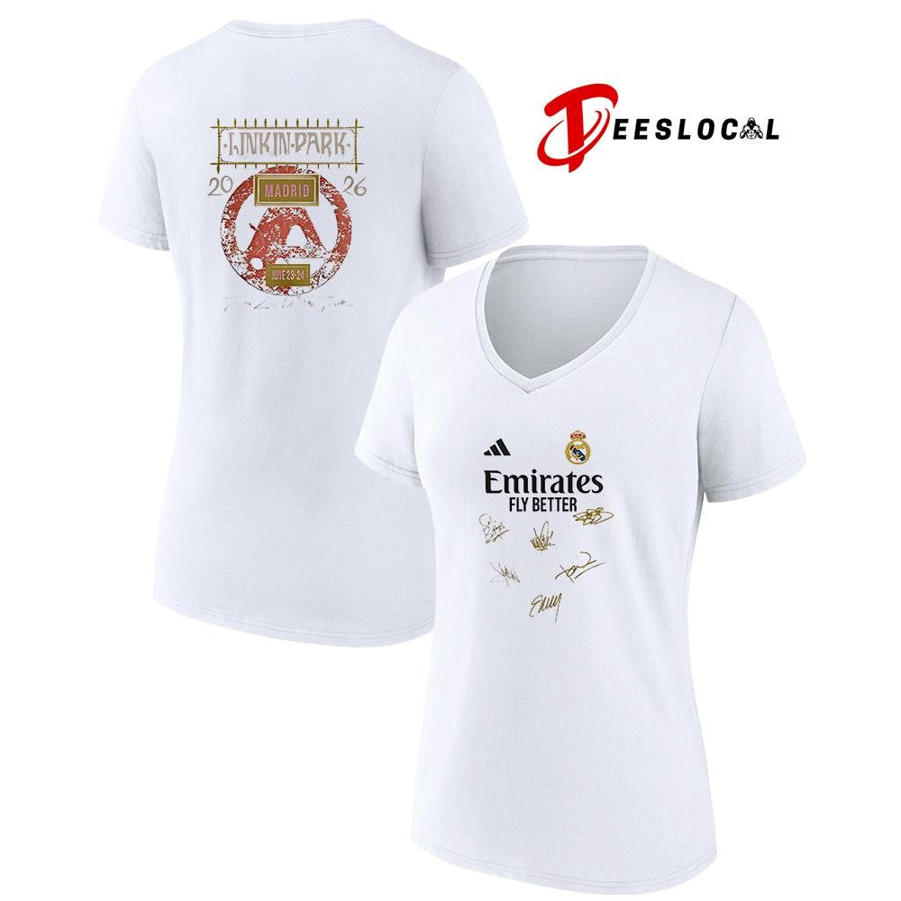 Linkin Park x Real Madrid From Zero World world tour logo signature shirt