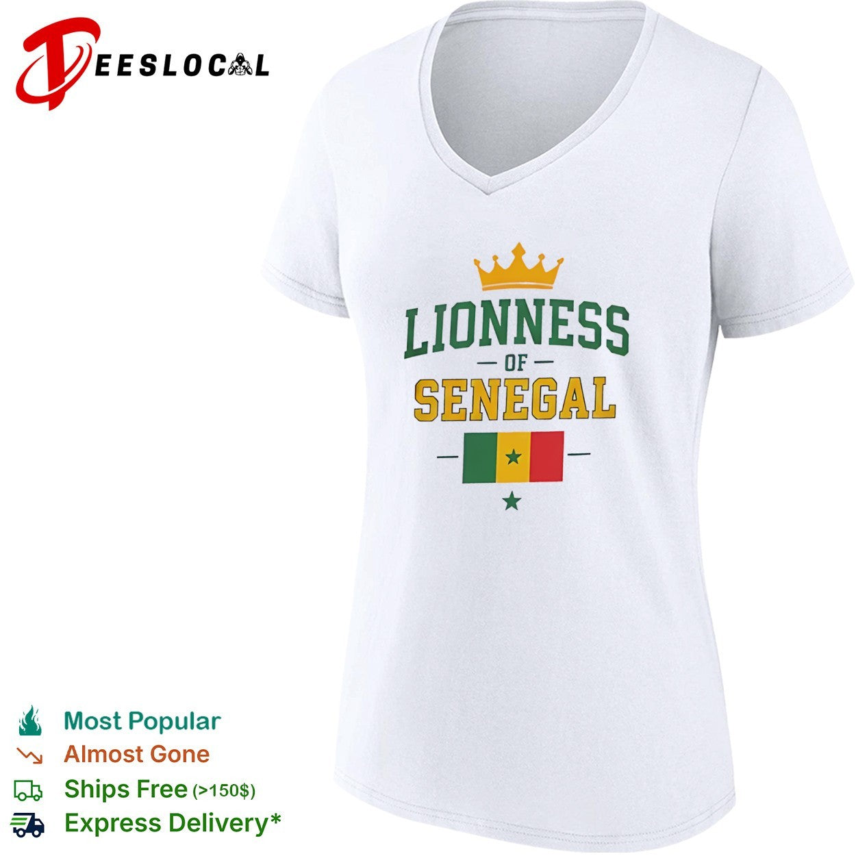 Lioness of Senegal Flag and Crown National shirt