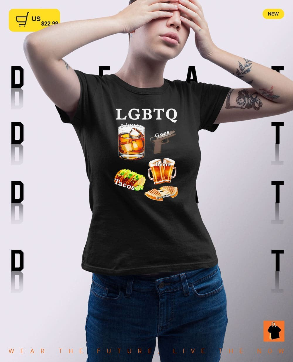 Liquor guns beers tacos quesadillas LGBTQ shirt
