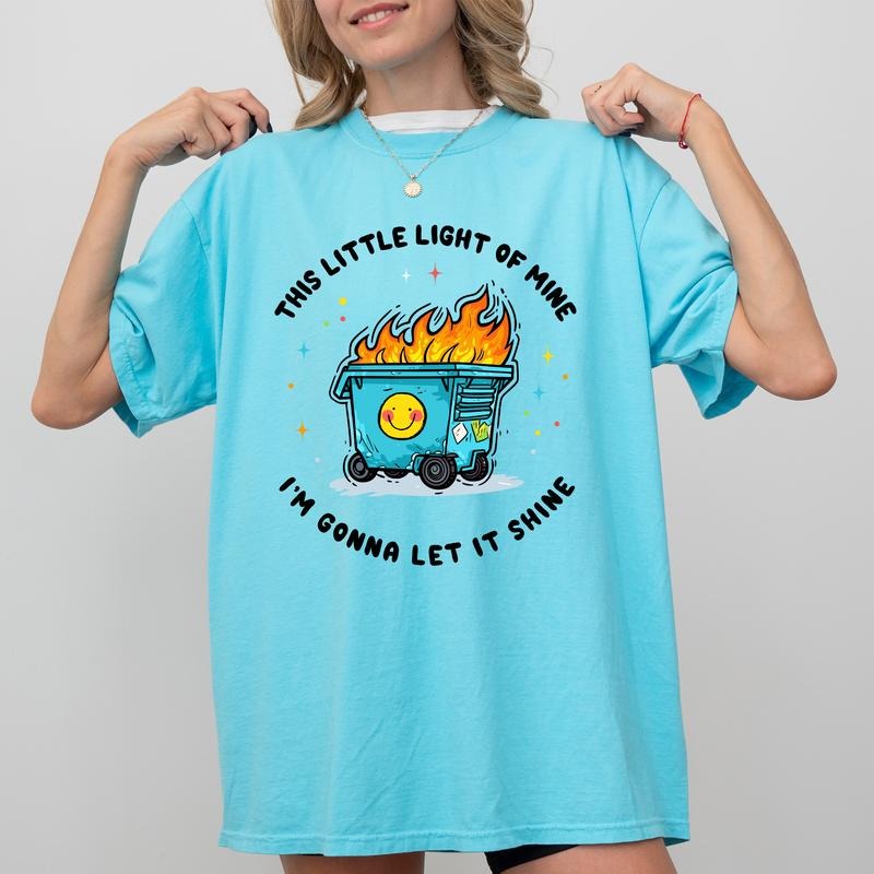 Little Light Of Mine Shirt, Let It Shine Printed T-shirt, Snarky Religious Graphic Tee Women, Comfort Shirt Casual Style,...