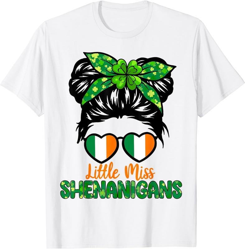 Little Miss Shenanigans St Patricks Day T-Shirt Hoodie, Sweatshirt | PrintMintTees.com