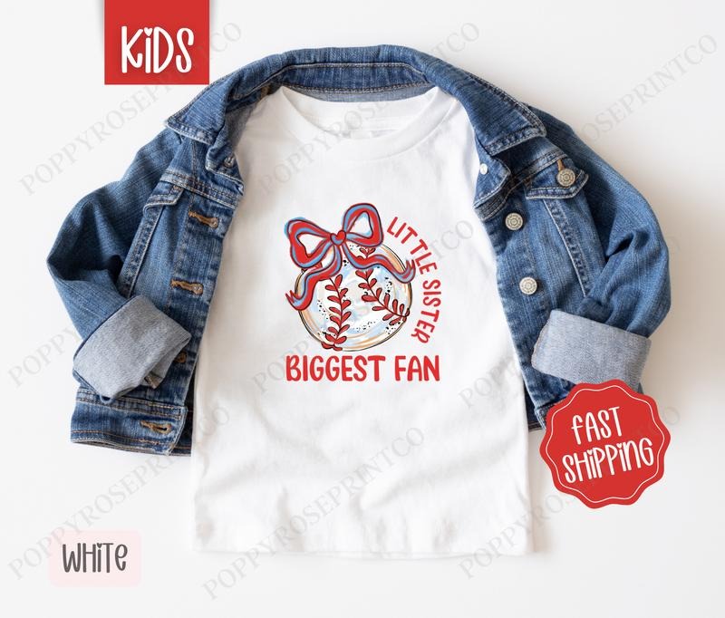 Little Sister Baseball Shirt Children'S Baseball Sports Sister Shirt Sister Baseball Shirt Hoodie Sweatshirt