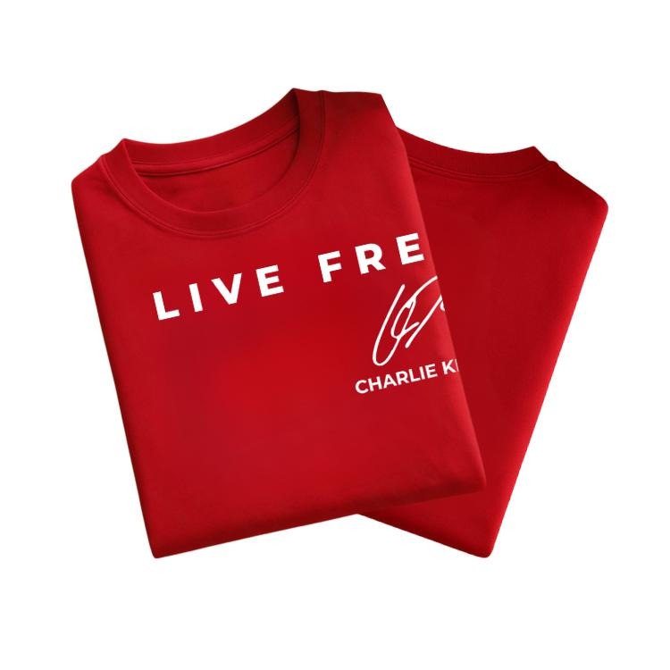 Live Free Shirt, Patriotic Red Shirt, Motivational Graphic Pullover, Unisex Streetwear, Gift for Men Women Hoodie Sweatshirt