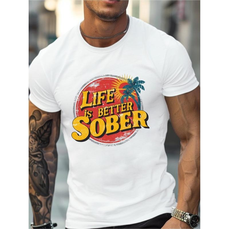 Live more sober Cotton men's T-shirt comfortable fit Made in USA Hoodie Sweatshirt | PrintMintTees.com