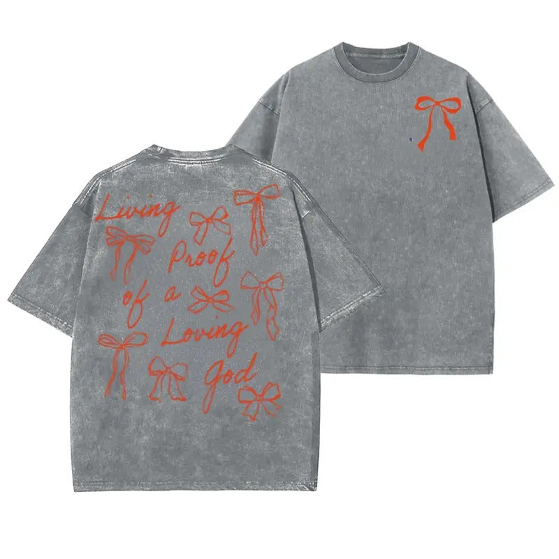 Living Proof Of A Loving God Unisex Washed T-Shirt Top Hoodie Sweatshirt | PrintMintTees.com