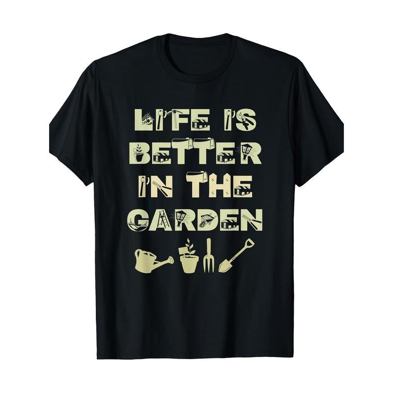 Living in the garden Better Love gardening Natural Plants T-shirt Made in USA Hoodie Sweatshirt | PrintMintTees.com
