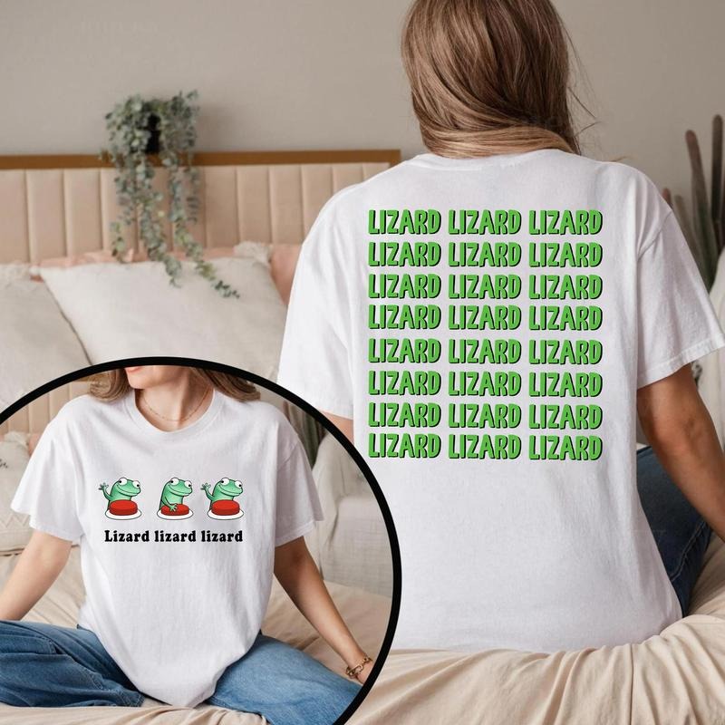 Lizard Shirt 2 side Meme Lizard Shirt, Lizard Lizard Lizard Meme Shirt Unisex Hoodie Sweatshirt | PrintMintTees.com