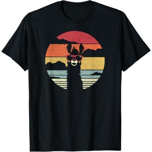 Llama, Retro Style Alpaca T-Shirt Made in USA Hoodie Sweatshirt | PrintMintTees.com