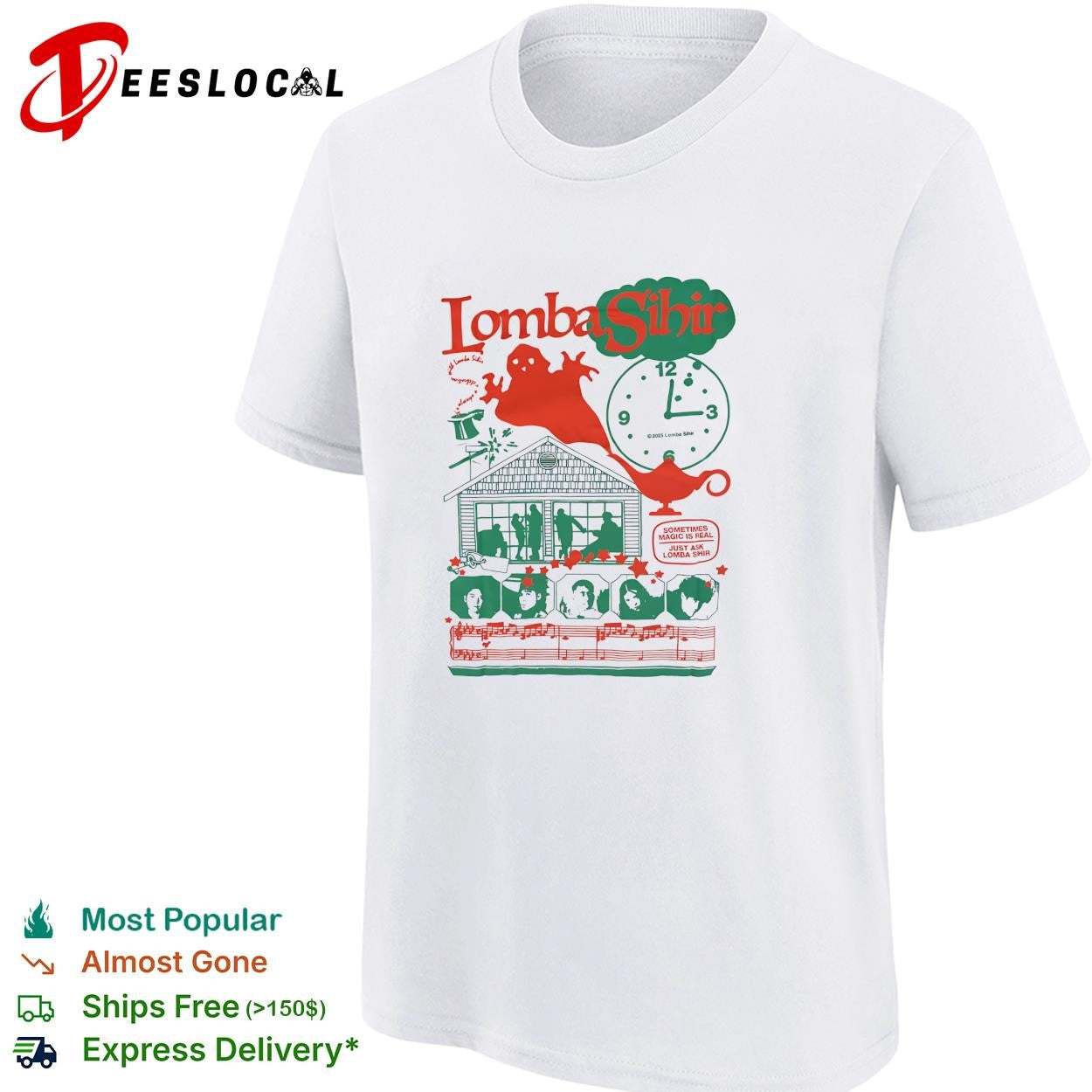Lomba Sihir ghost emerging from genie lamp sometimes magic is real poster shirt