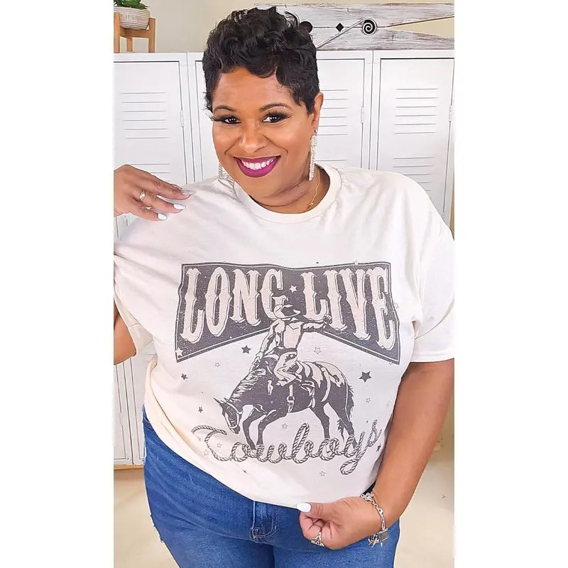 Long Live Cowboys Graphic Shirt Hoodie Sweatshirt | PrintMintTees.com