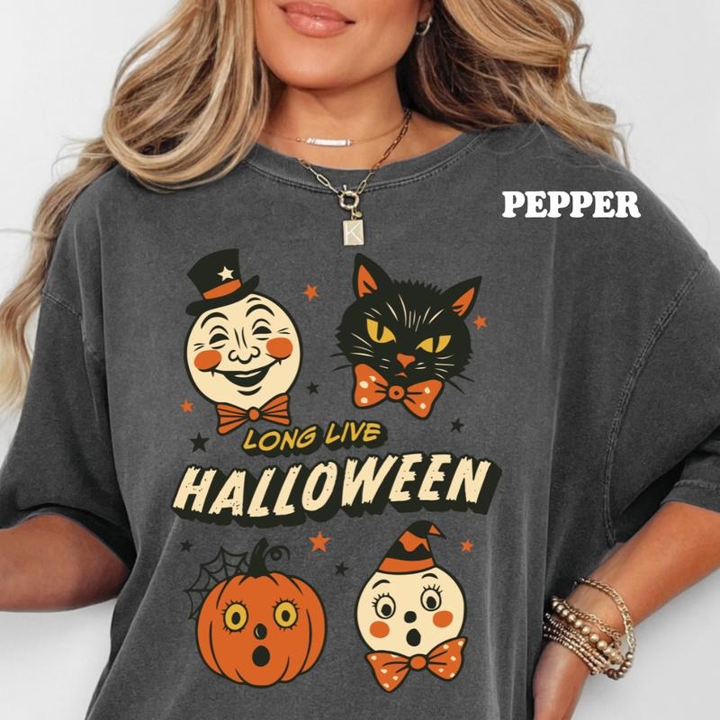 Long Live Halloween Shirt Comfort Colors ~ Unisex Apparel Relaxed Fit Printed In The USA Clothing Womenswear Casual...