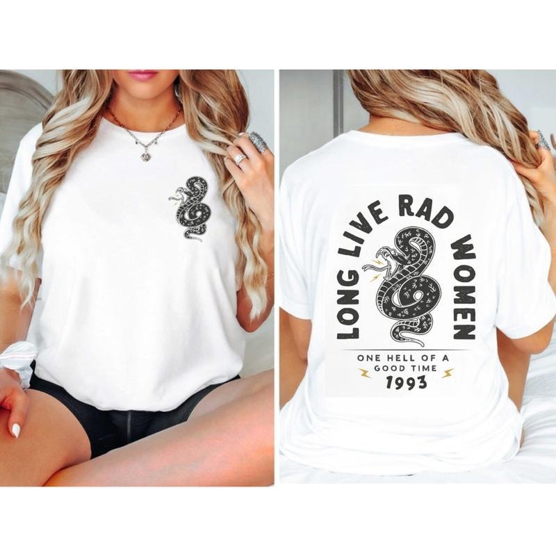 Long Live Rad Women Tee | Trendy Aesthetic Boho Shirt | Feminist Girl Power Top style 02 Hoodie Sweatshirt