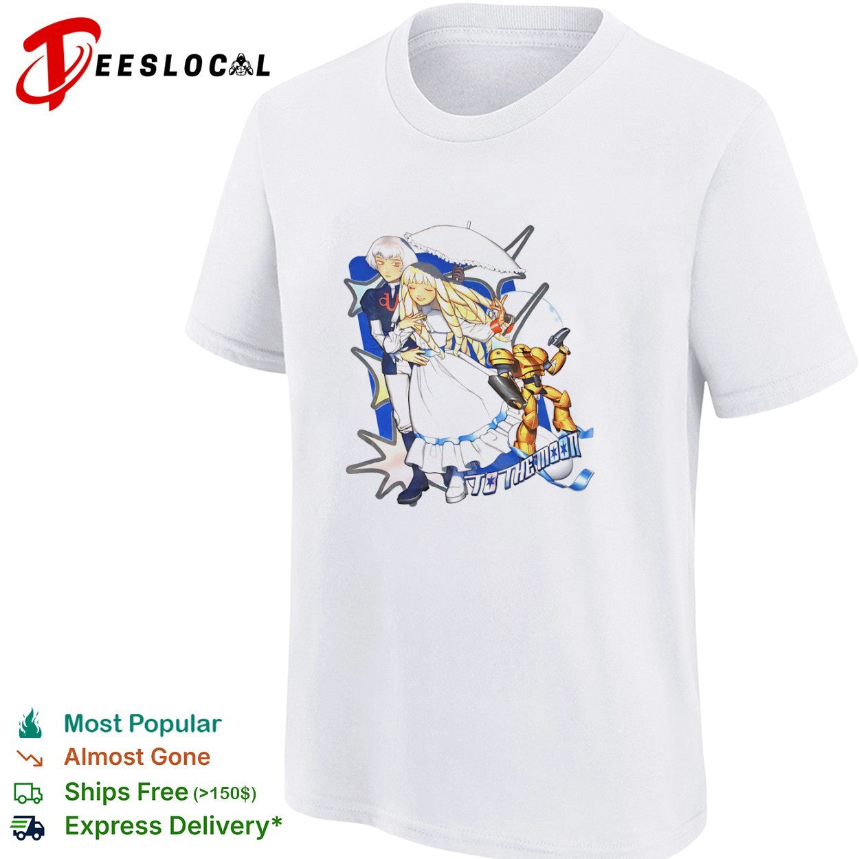Loran Cehack and Dianna Sorell Turn A Gundam shirt