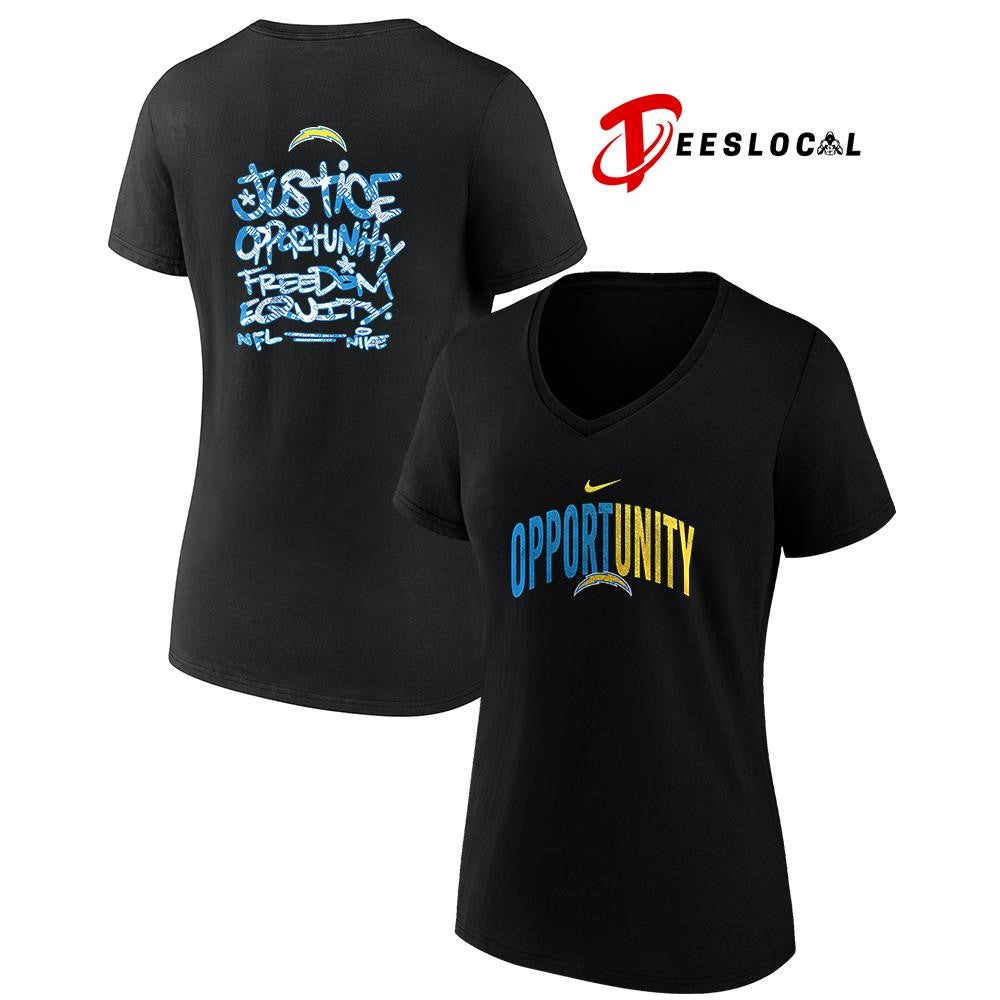 Los Angeles Chargers justice opportunity freedom equity shirt