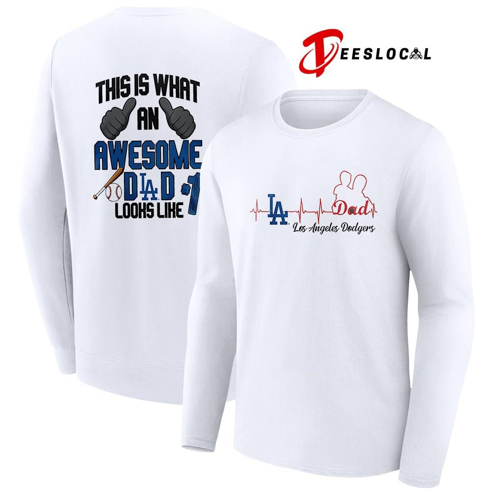 Los Angeles Dodgers Father Day this is what an awesome dad looks like shirt