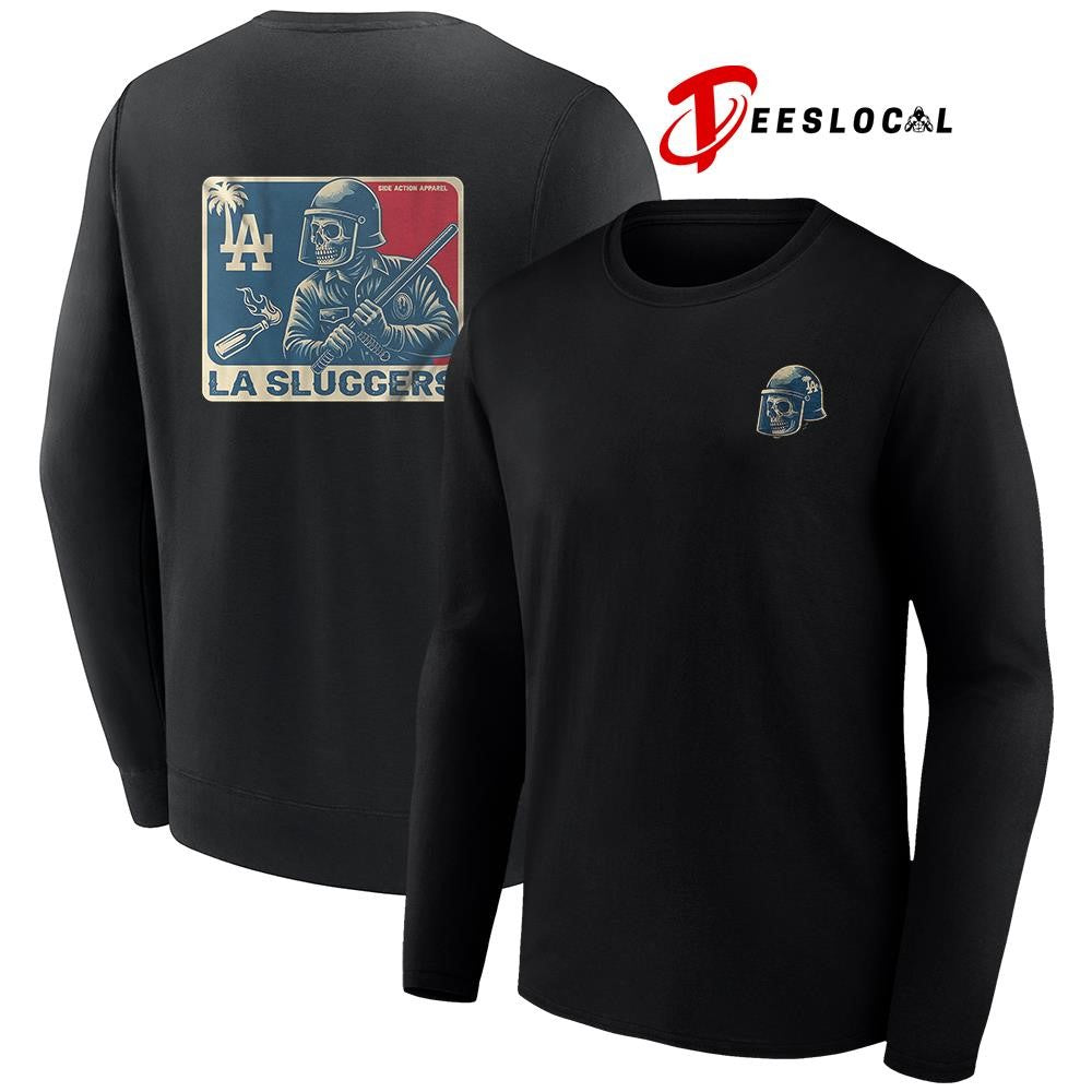 Los Angeles Dodgers LA sluggers skeleton graphic shirt