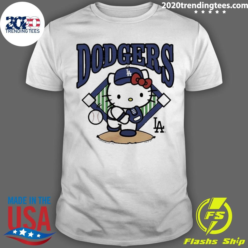 Los Angeles Dodgers Mlb X Hello Kitty Shirt