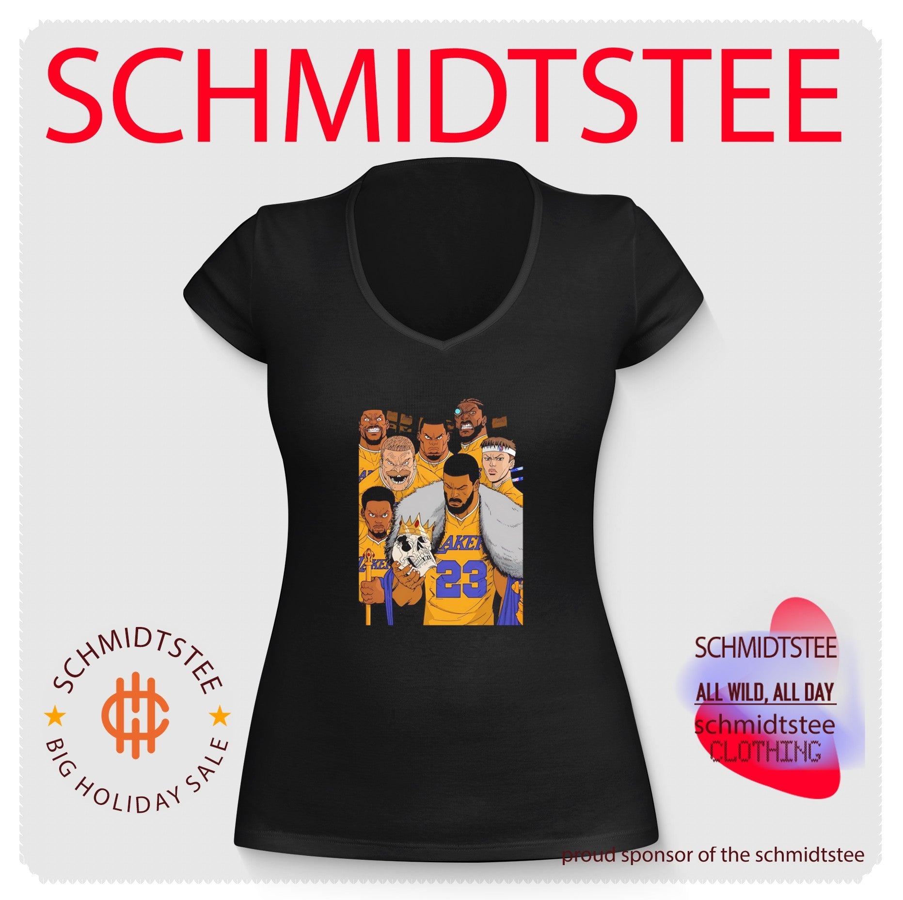 Los Angeles Lakers players stylized as Invincible shirt