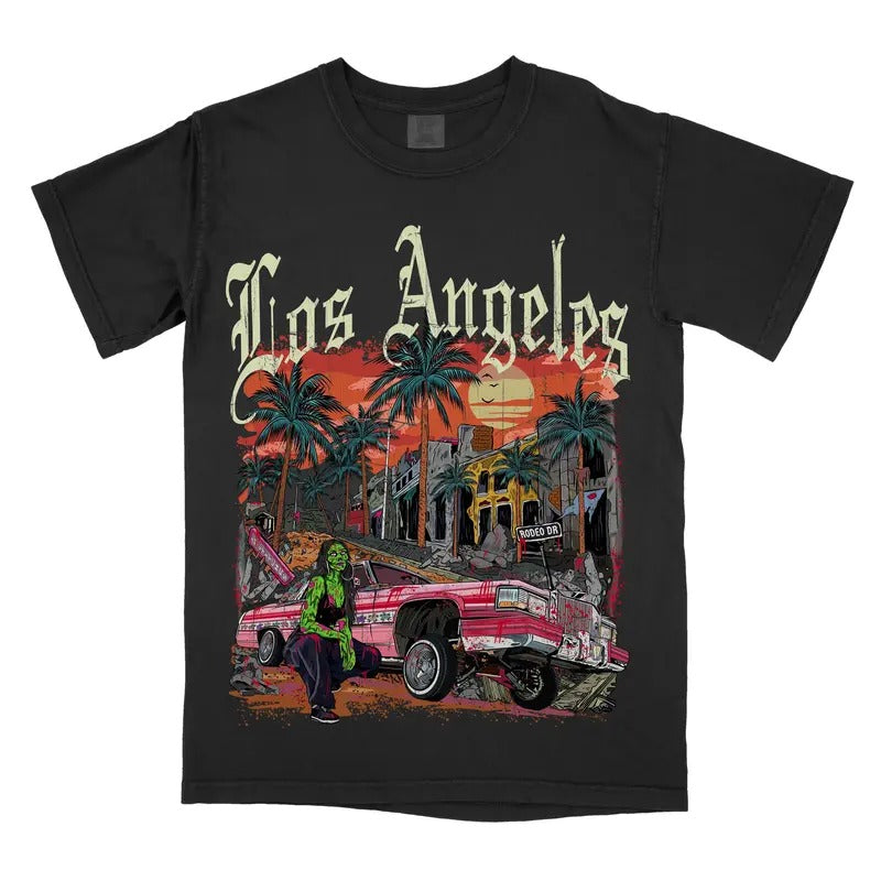 Los Angeles Lowrider - Comfort Colors Graphic Tee Menswear Shirt Hoodie Sweatshirt | PrintMintTees.com