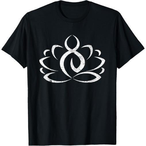 Lotus Flower Top Ornate Mandala Tee Spiritual T-Shirt T-Shirt Made in USA Hoodie Sweatshirt | PrintMintTees.com