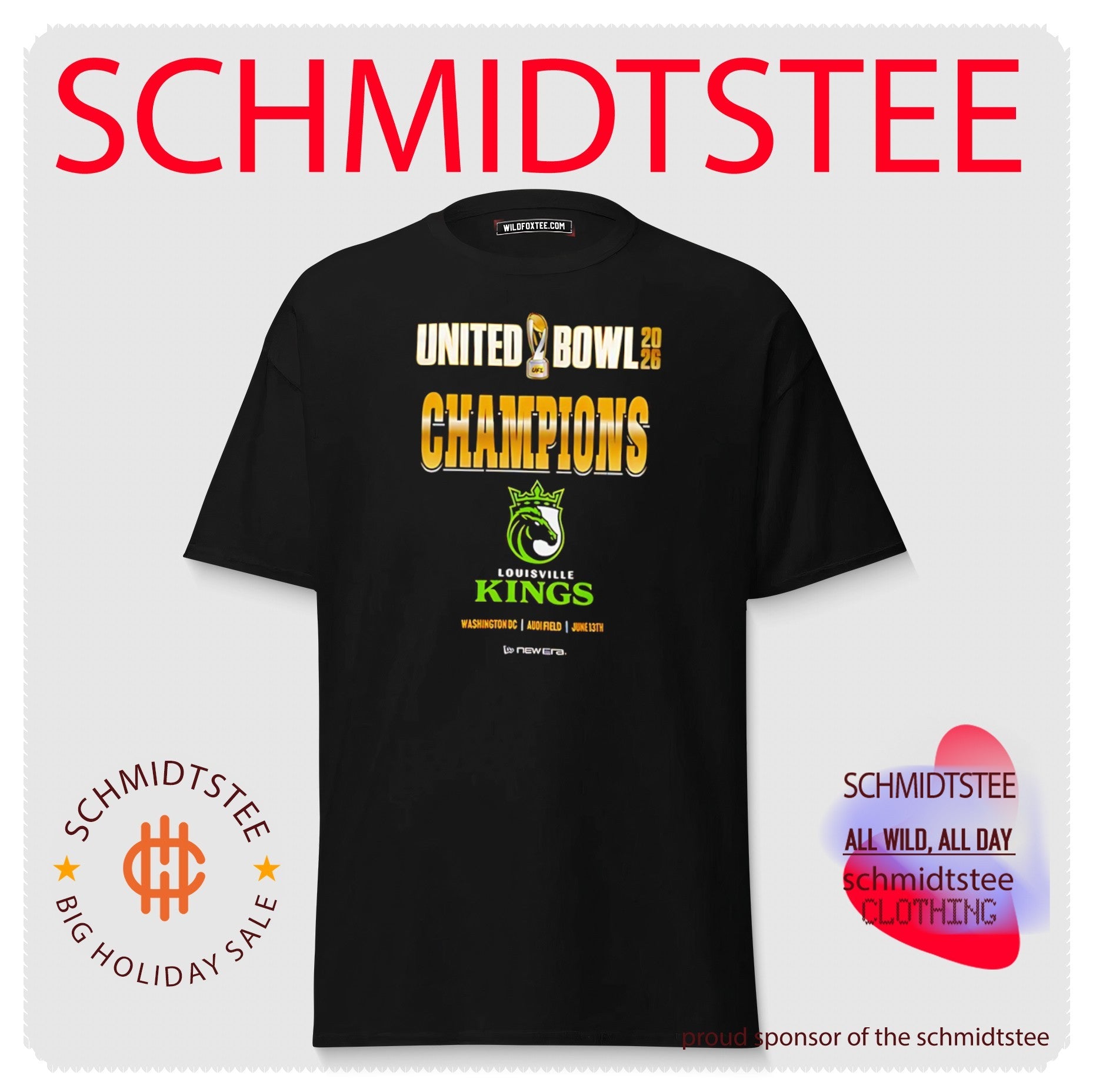 Louisville Kings 2026 United Bowl Champions logo shirt