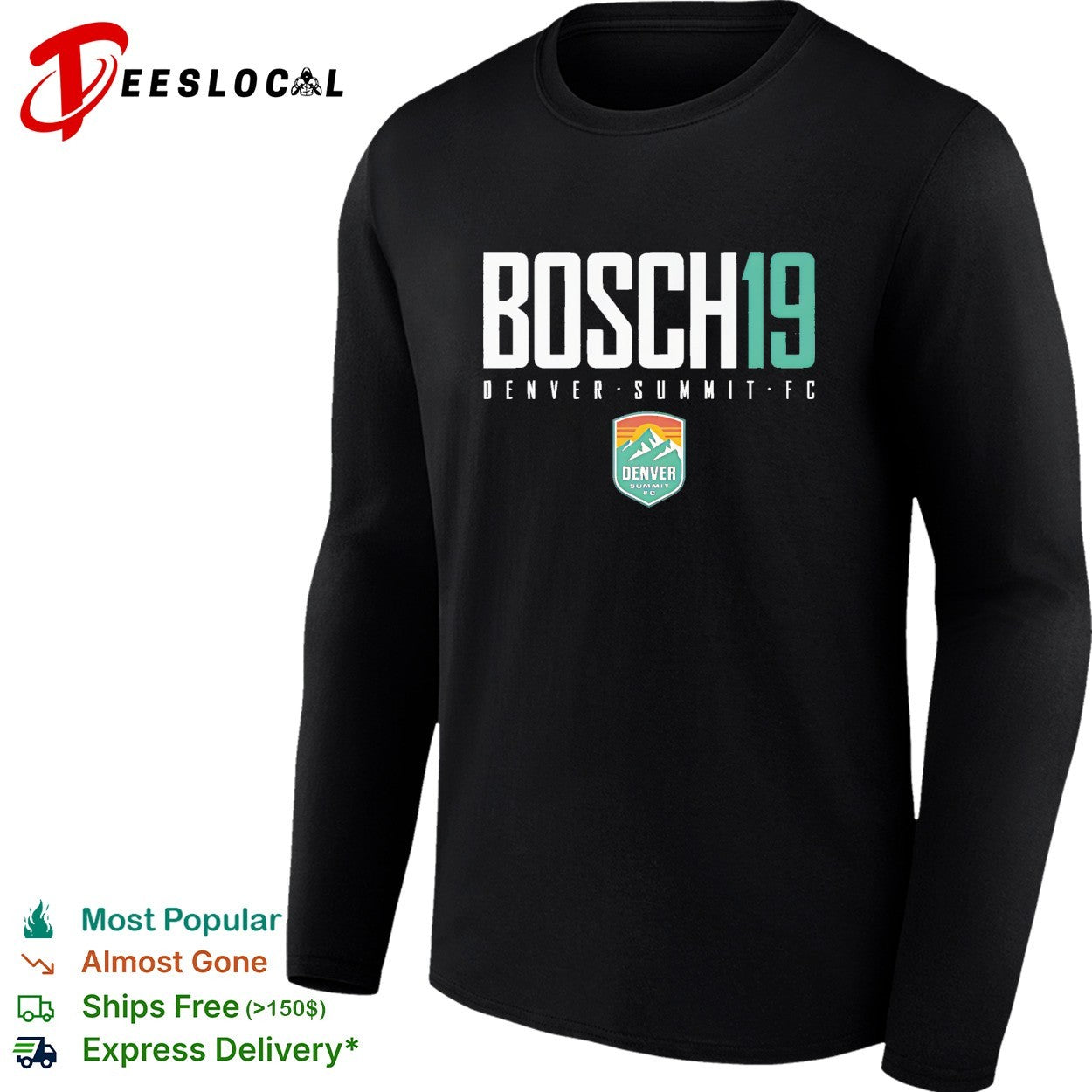 Lourdes Bosch 19 Denver Summit FC professional women’s soccer team shirt
