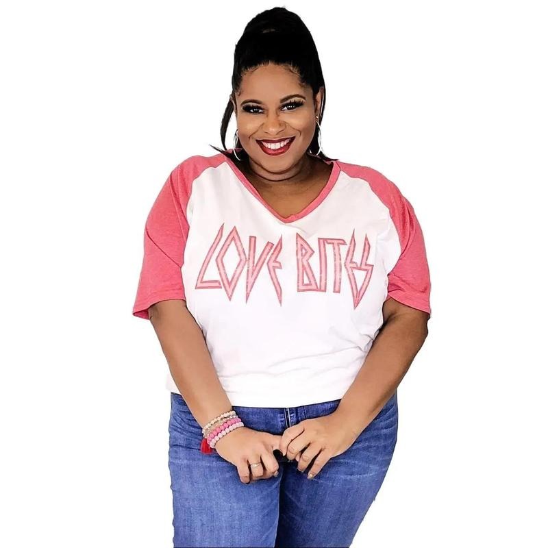 Love Bites V-Neck T-Shirt Hoodie Sweatshirt | PrintMintTees.com