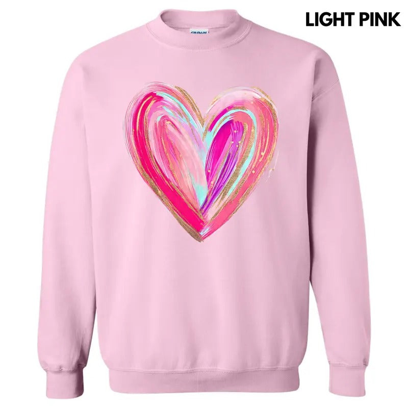 Love Brushstroke Heart Shirt Hoodie Sweatshirt