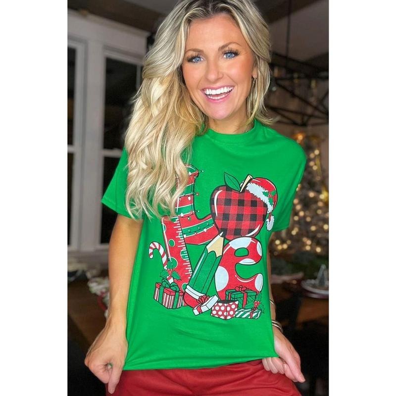 Love Christmas Teacher T-Shirt Hoodie Sweatshirt | PrintMintTees.com
