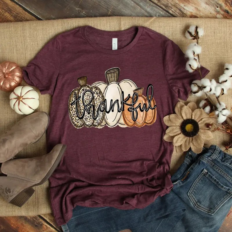 Love Fall Y'All Shirt, Leopard Pumpkin Print Fall Shirt, Hello Pumpkin, Fall Vibes, Peace Love Thanksgiving, Family...
