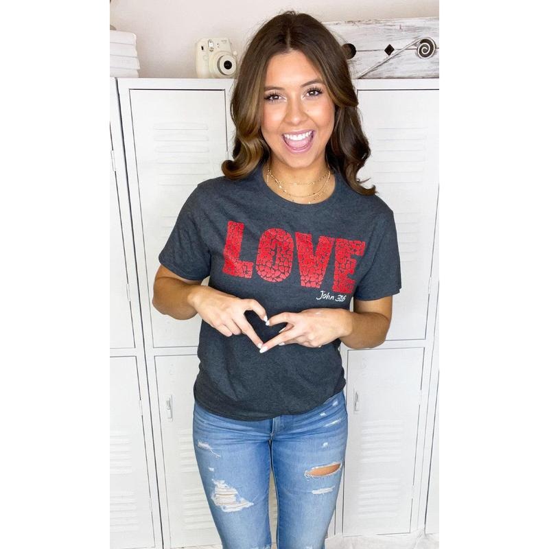 Love Heart John 3:16 T-Shirt Hoodie Sweatshirt | PrintMintTees.com