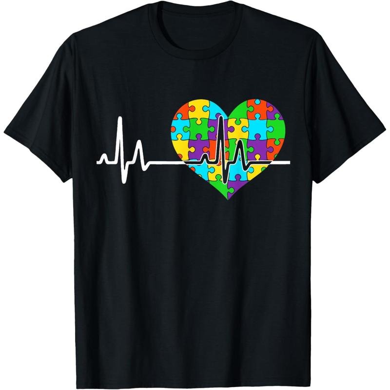 Love Heart Puzzle acceptance Men Women  autism awareness T-Shirt Hoodie Sweatshirt | PrintMintTees.com