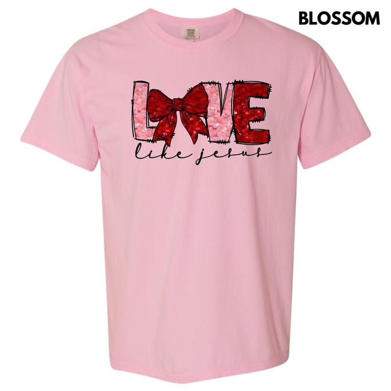 Love Like Jesus Faux Glitter Comfort Colors T-Shirt 'NLB' Hoodie, Sweatshirt | PrintMintTees.com