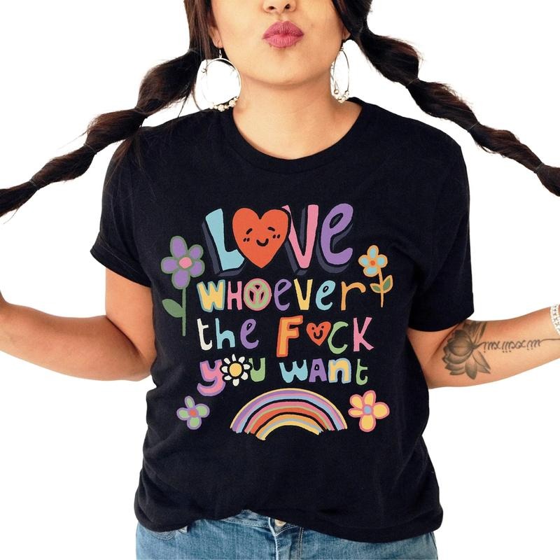 Love Whoever The F You Want Shirt, Lgbqt Shirt, Retro Frog Shirt, Gay Pride Trendy Tshirt, Unisex T-Shirt, Gifts For Gay...