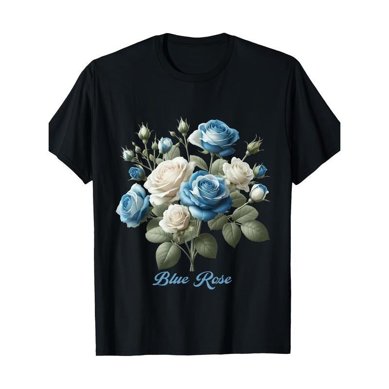Lovely Blue Rose Plant Nature Lover T-shirt -100% cotton Made in USA Hoodie Sweatshirt | PrintMintTees.com