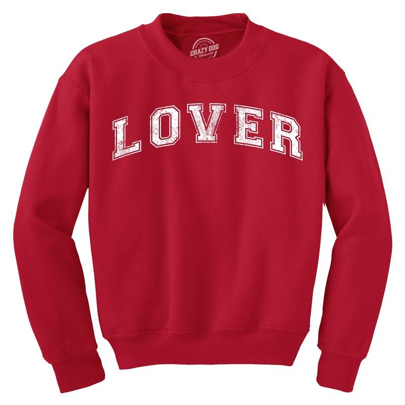 Lover Crewneck Sweatshirt Funny Cute Valentines Day Love Long Sleeve Sweater Funny Sweater Love Crew Neck Novelty...