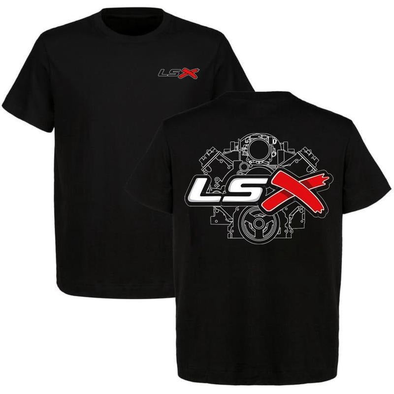 Ls X Block Black T-shirt Mens Ls Swap King Of Block Shirt, Menswear Car Parts Short Sleeve Hoodie Sweatshirt