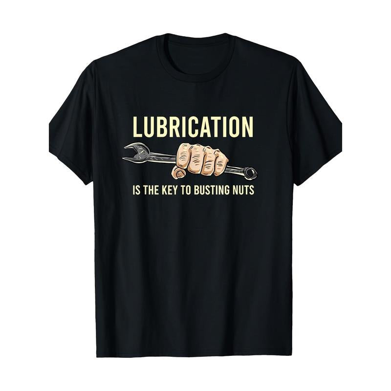 Lubrication Is The Key Funny Machinist Profession Men Gift T-Shirt - 220g made in usa Hoodie Sweatshirt | PrintMintTees.com