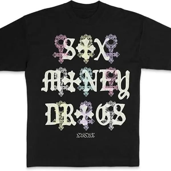 Lucki Repeating Logo Merch T-Shirt Women Men Summer Cosplay Tshirt Short Sleeve Tee Menswear Top, Crewneck, Tropical ,...